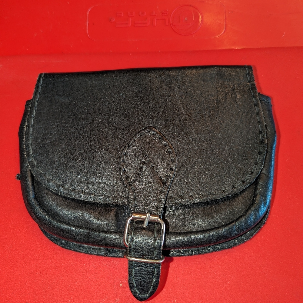 Small leather clutch purse/ pouch